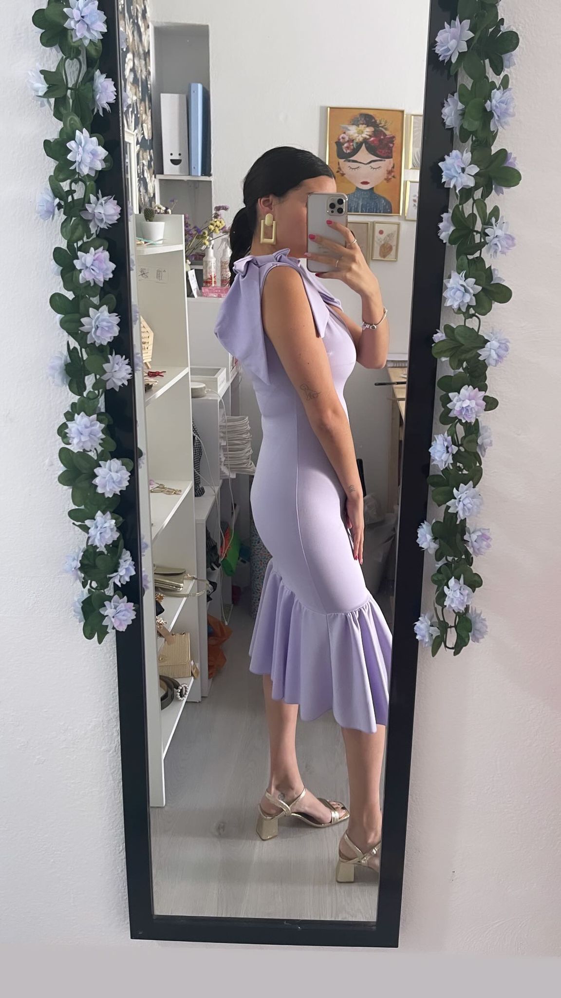 Vestido malva Volante - Imagen 2