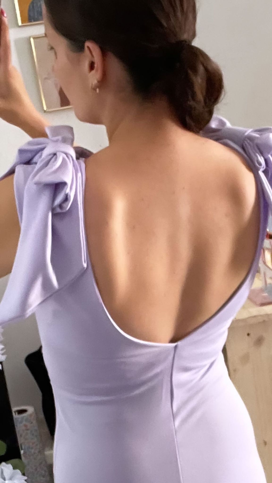 Vestido malva Volante - Imagen 3