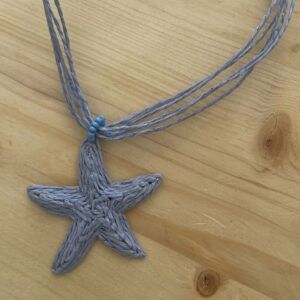 Collar estrella azul