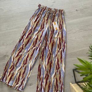 Pantalón estampado lino colores