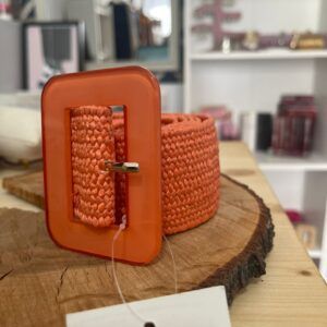 Cinturón rafia naranja