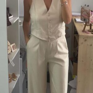 Conjunto Chaleco y pantalón brillo