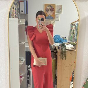 Vestido María volante Coral